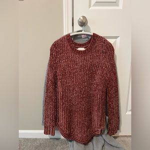 Pink Lily Chenille Sweater - Small